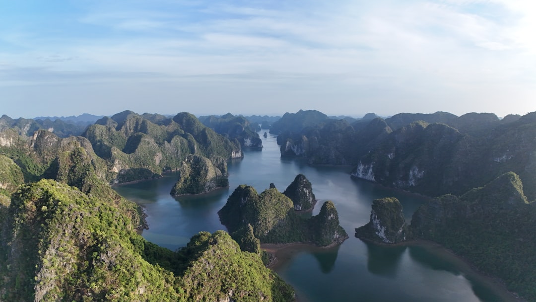 Ha Long Bay Vietnam limestone karsts in emerald water