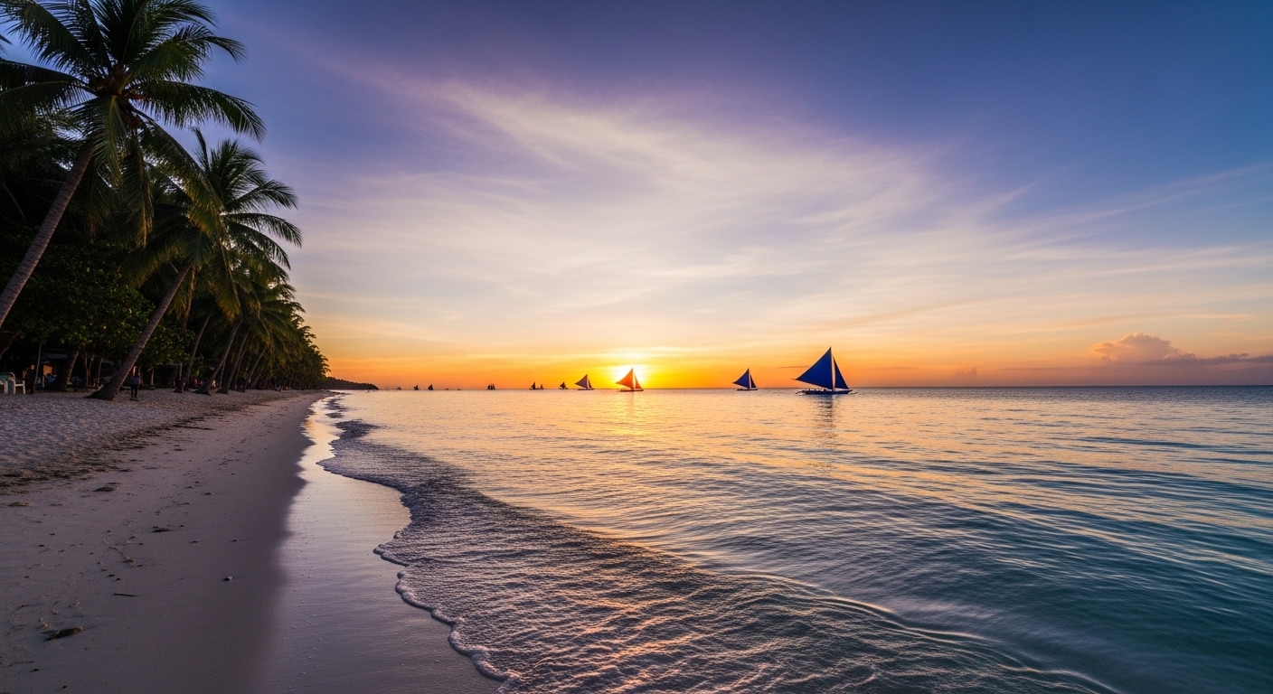Philippines travel packages - Boracay white sand beach