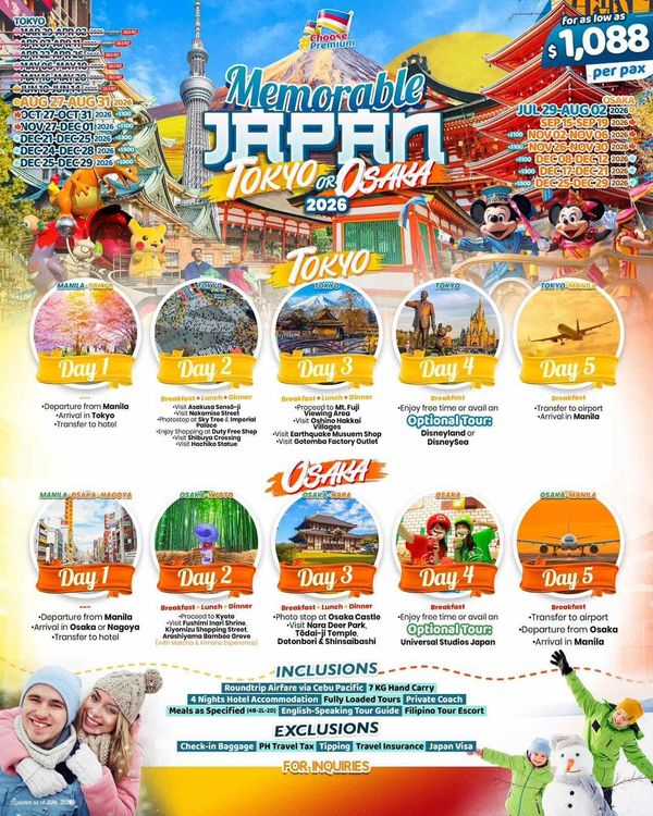 Memorable Japan Tour Itinerary Document Preview