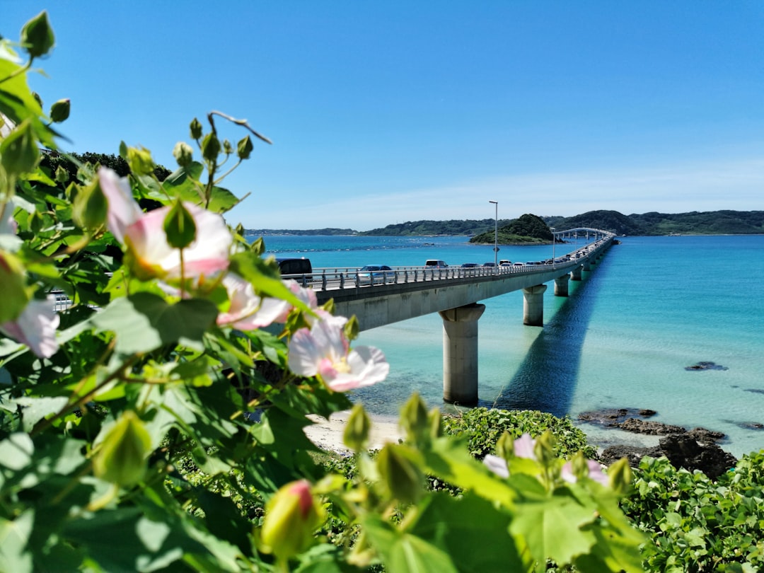 Naha city skyline and coastline in Okinawa Japan