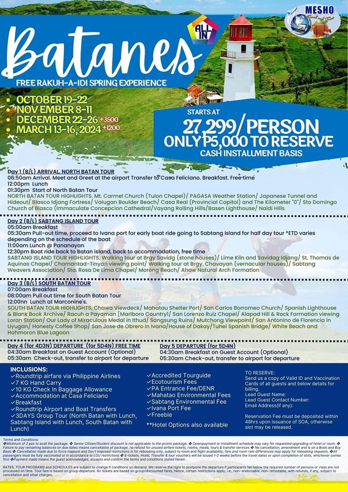 Bicol Tour Package - Mesho Travel and Tours