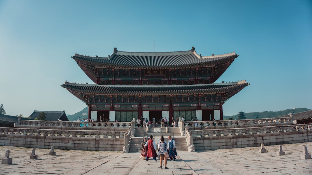 Gyeongbokgung Palace Seoul South Korea summer panorama