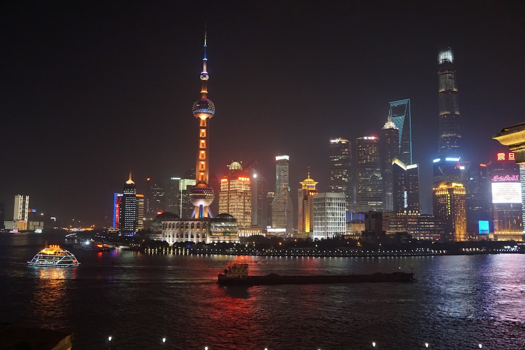 Shanghai Pudong skyline at night