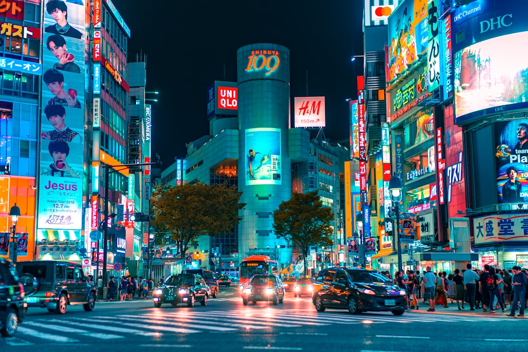 Tokyo city skyline at night