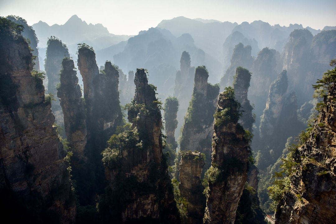 Zhangjiajie National Park pillar mountains